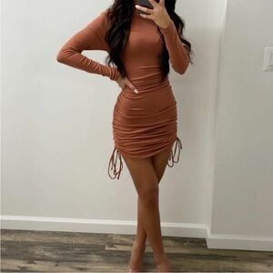 NWT Lush Ruched Side Drawstring Mini
Dress Size Large